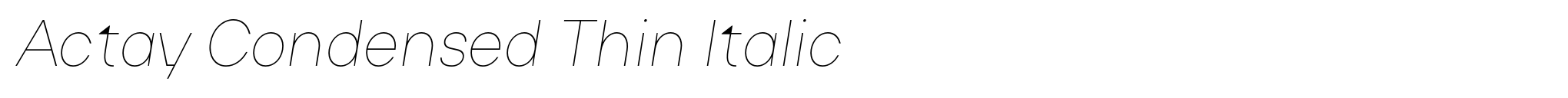 Actay Condensed Thin Italic image